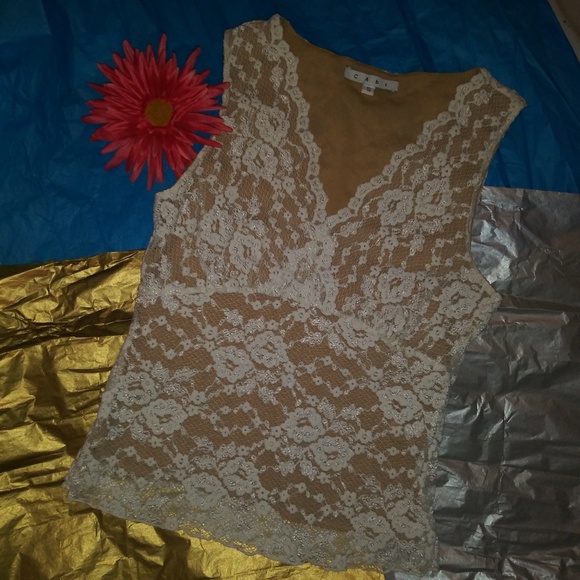 CAbi | Lacey Sleeveless Blouse - Picture 1 of 8